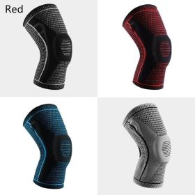 Knee Pads For Sport Knee  Silicone Spring Patella Protector (Option: Red-XL-2PCS)