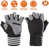 Fitness Workout Gloves Weight Lifting Gym Workout Training with Wrist Wrap Strap for Men Women