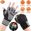 Fitness Workout Gloves Weight Lifting Gym Workout Training with Wrist Wrap Strap for Men Women
