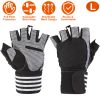 Fitness Workout Gloves Weight Lifting Gym Workout Training with Wrist Wrap Strap for Men Women