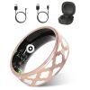 Smart Ring Health Tracker Fitness/Sleep/Stress/HRV Tracker with Charging Case Magnetic Charging Cable for Women & Men Compatible with iOS & Android 7-