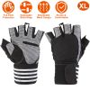 Fitness Workout Gloves Weight Lifting Gym Workout Training with Wrist Wrap Strap for Men Women